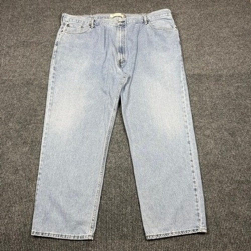 Levis 550 Relaxed Fit Jeans Mens 50x32 (actual 48"x30.5") Light Wash Blue Denim